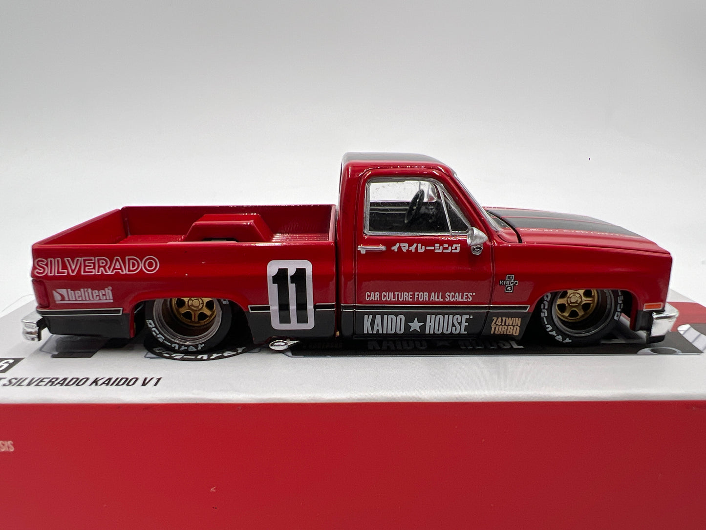 Mini GT x Kaido House #66 Chevrolet Silverado Kaido V1 Red