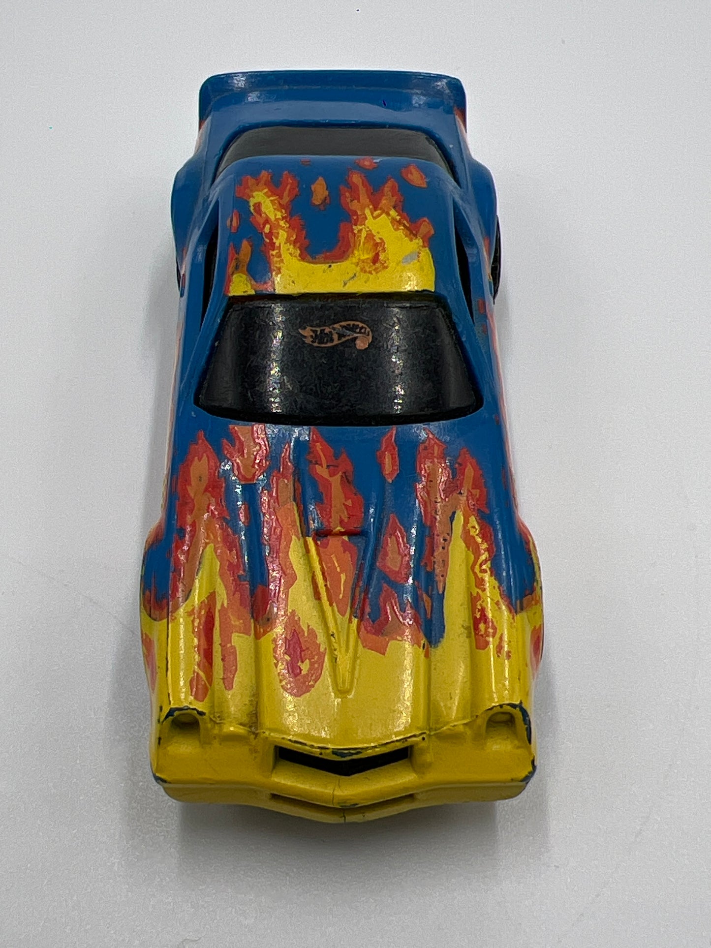 Hot Wheels 1/64 Blackwall Criss Cross Crash Set Camaro Z28 Blue/Flames Loose