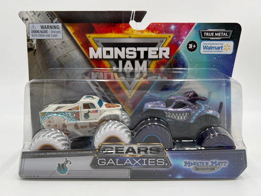 Monster Jam Gears And Galaxies Walmart Exclusive Special Edition Whiplash & Monster Mutt Dalmatian