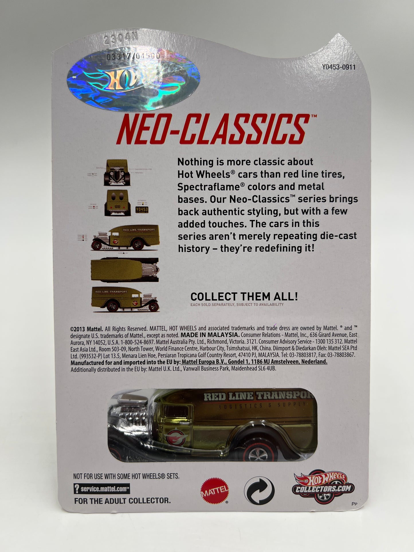 2013 Hot Wheels RLC Neo-Classics Series 12 #4 3317/4500 Blown Delivery Green W/Protector