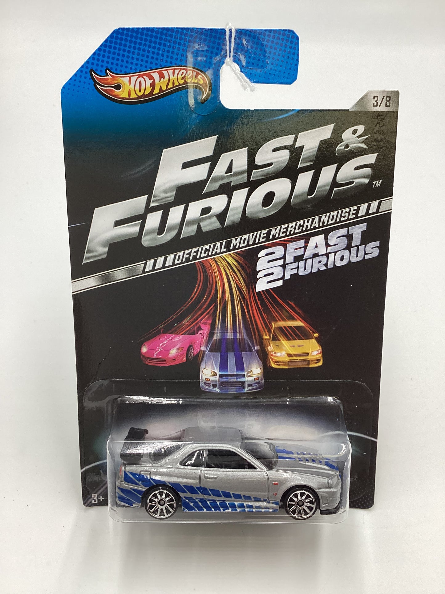 2013 Hot Wheels Fast and Furious #3 Nissan Skyline GT-R R34 Silver