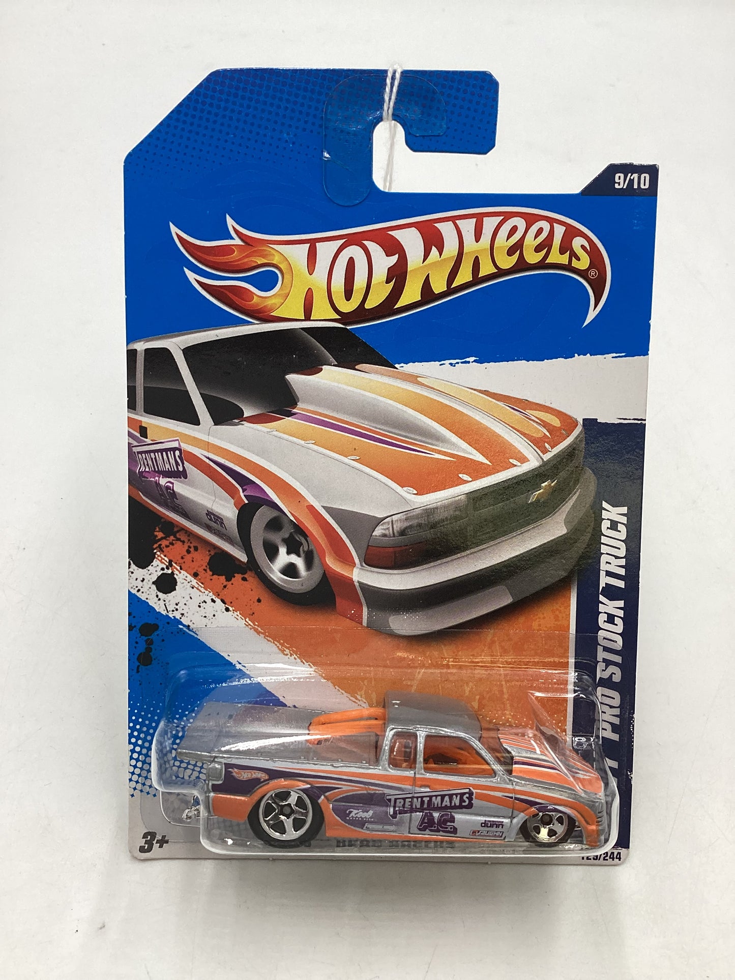 2011 Hot Wheels #129 Chevy Pro Stock Truck Silver 9H