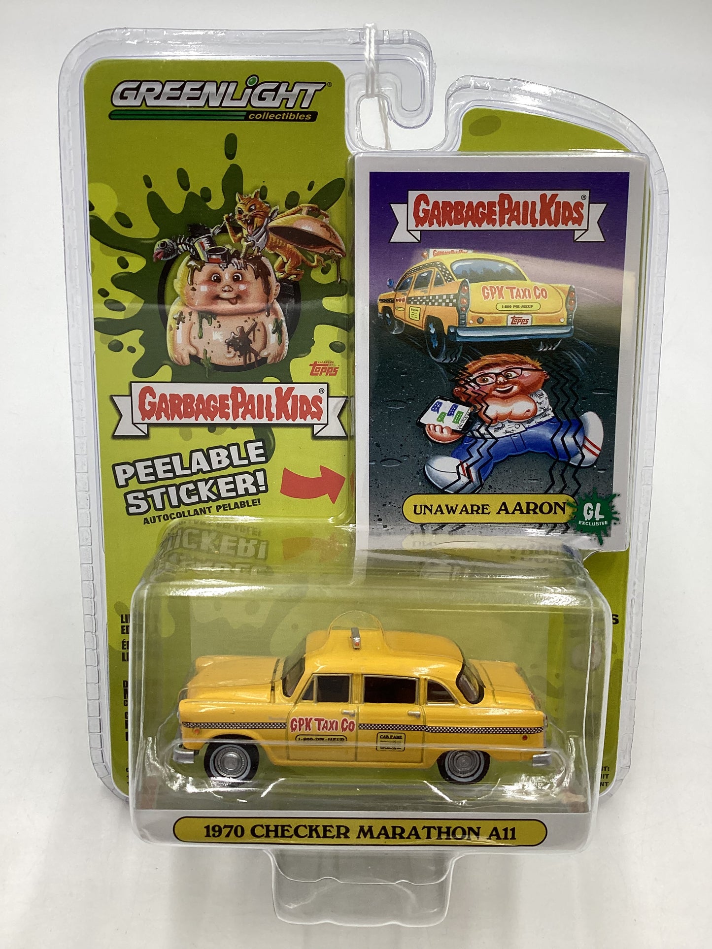 Greenlight Garbage Pail Kids Series 2 1970 Checker Marathon A11 178F