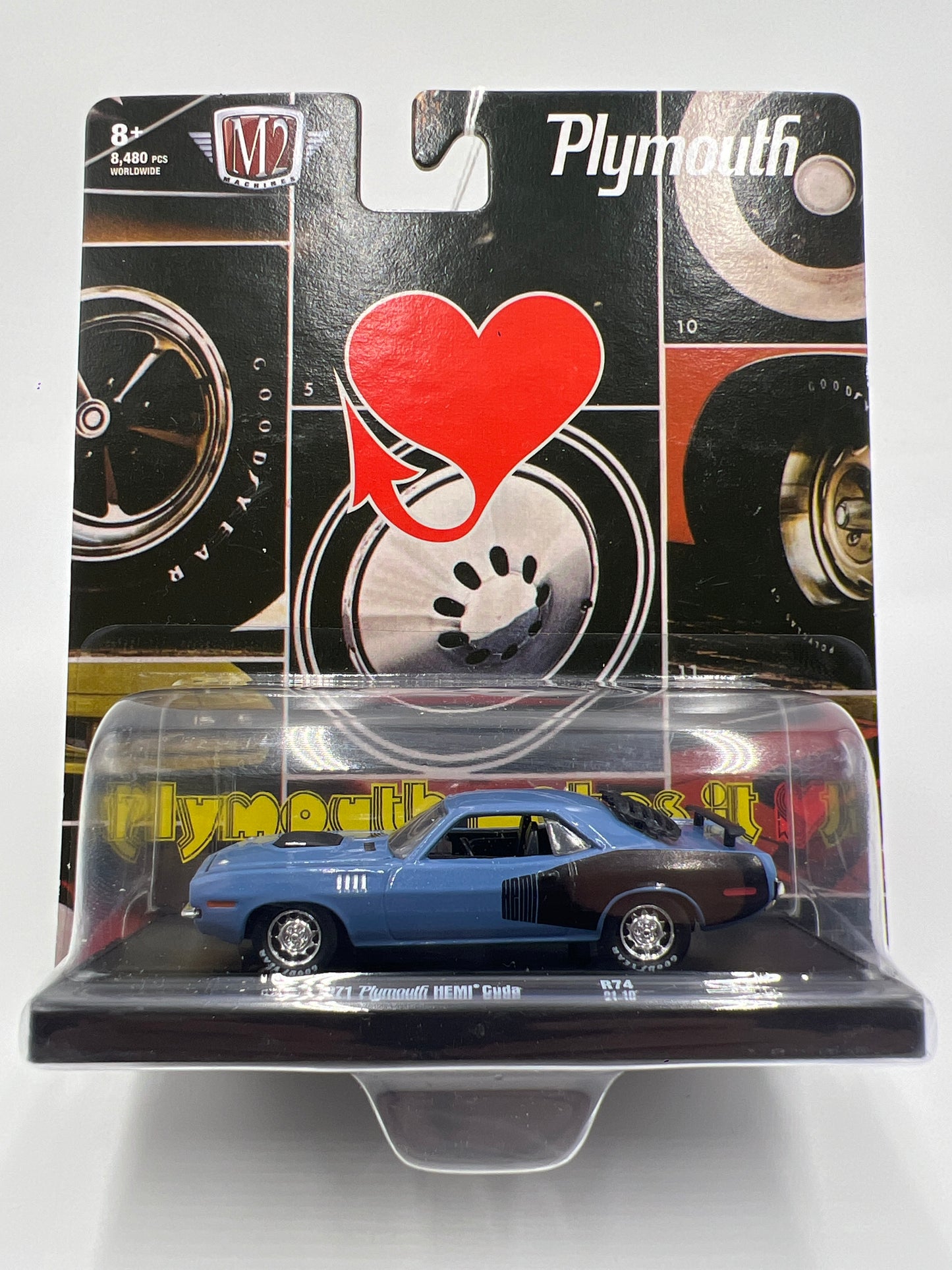 M2 Machines Auto Drivers 1971 Plymouth Hemi Cuda Blue R74 192E