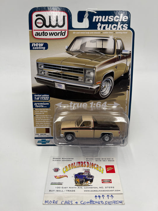 Auto World Muscle Trucks Release 5 Version B 1985 Chevy Silverado 10 Fleetside Tan 183B