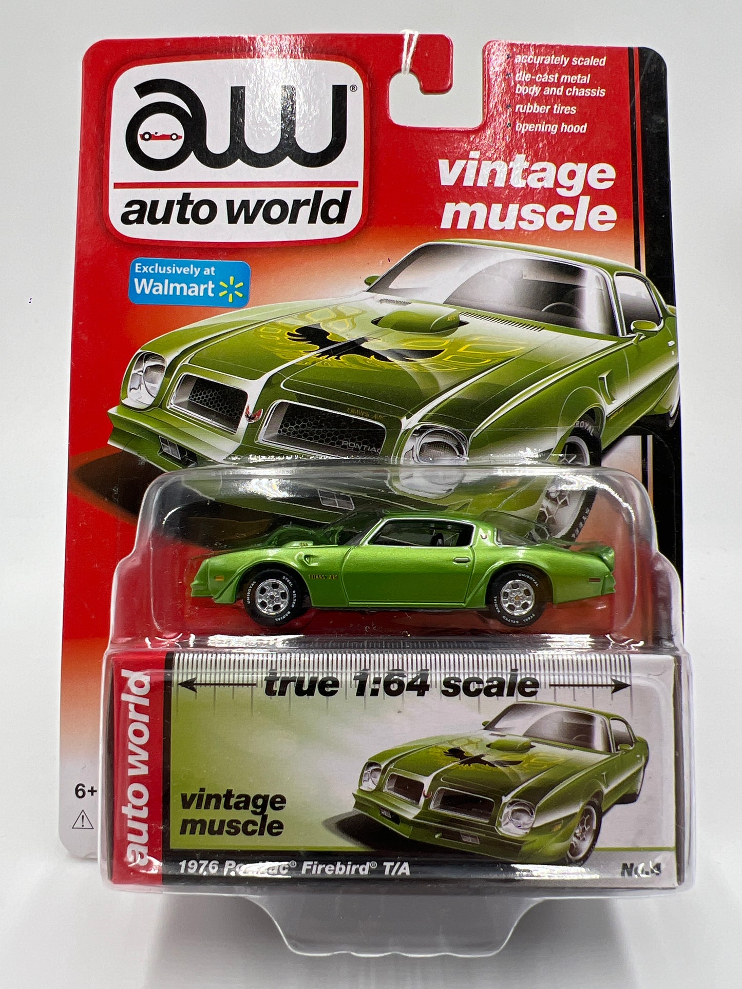 Auto World Vintage Muscle Walmart Exclusive Release 5 #4 1976 Pontiac Firebird T/A Green