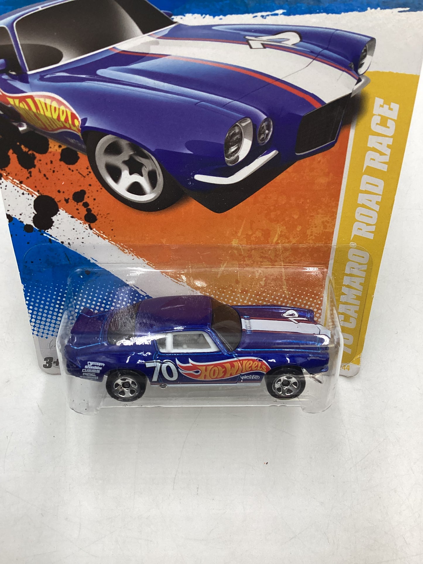 2011 Hot Wheels #47 70 Camaro Road Race Blue 14B