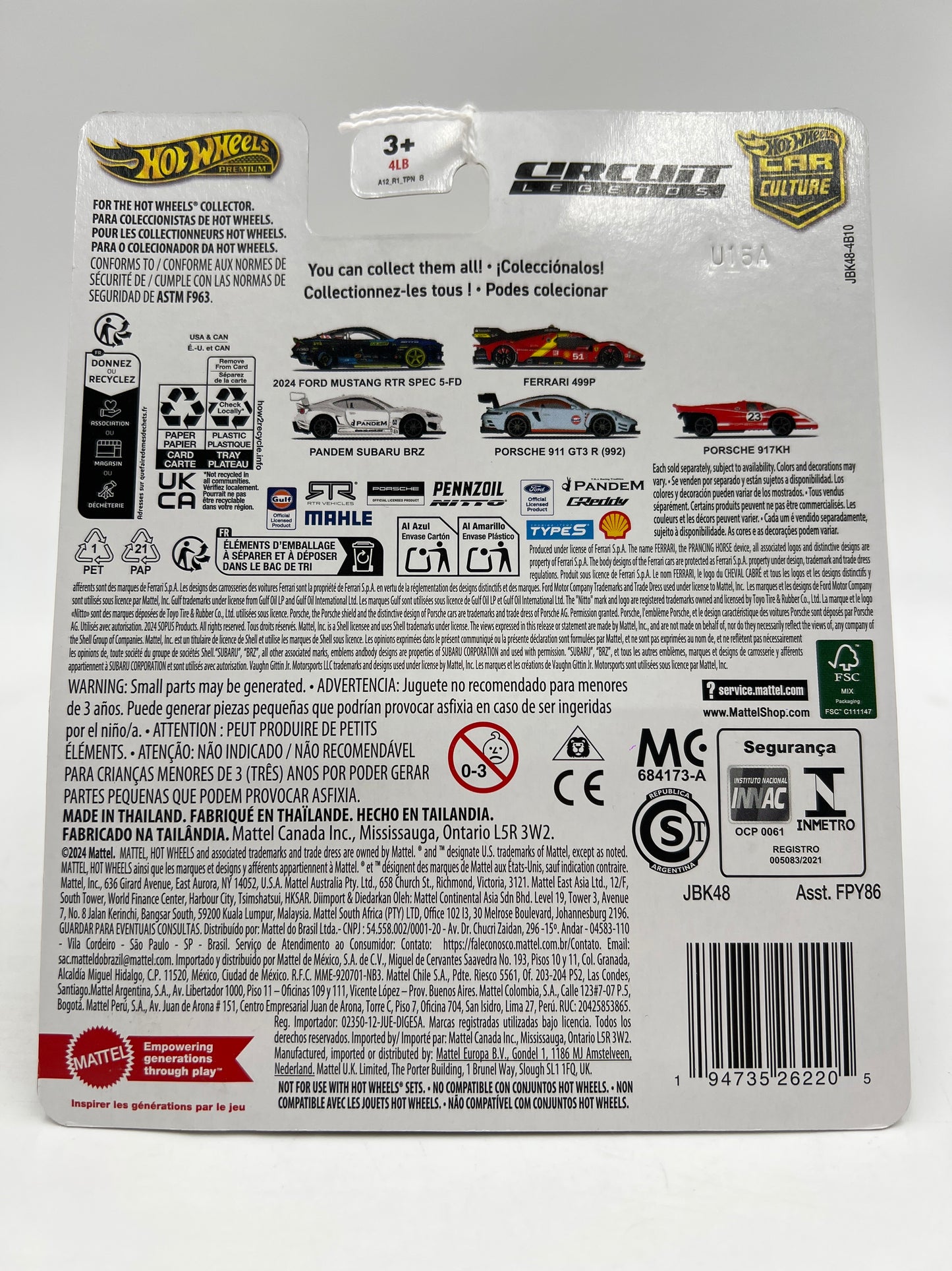 2025 Hot Wheels Car Culture Premium Circuit Legends #1 2024 Ford Mustang RTR Spec 5-FD 257F