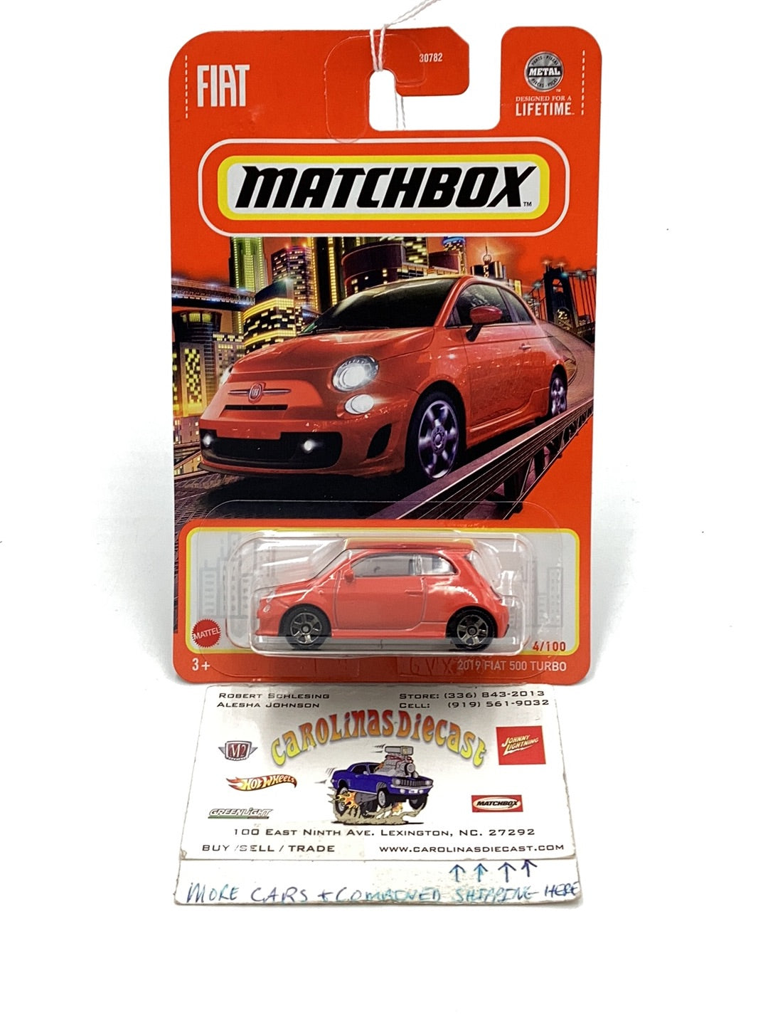 2024 matchbox #4 2019 Fiat 500 Turbo 39I