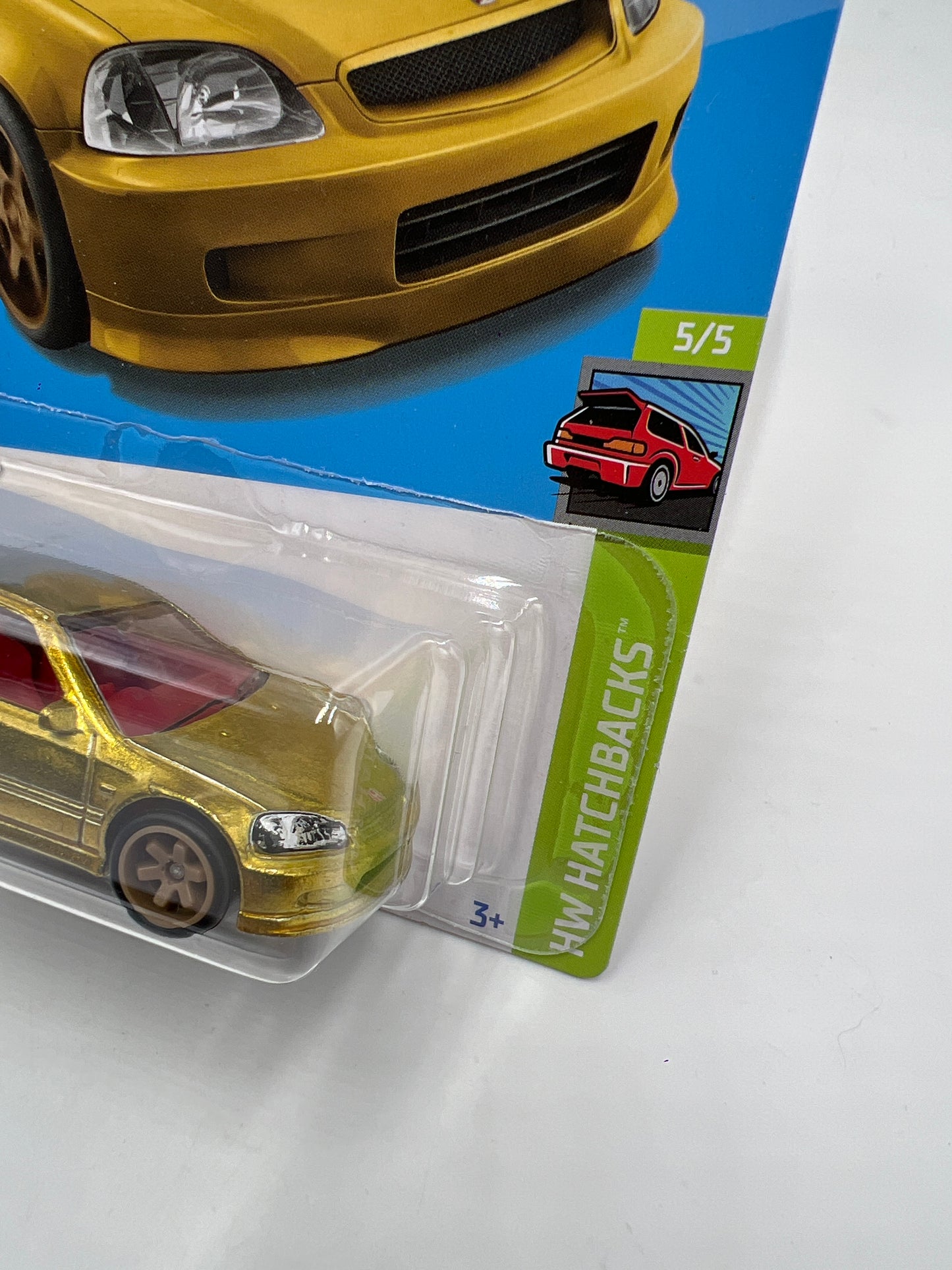 2022 Hot Wheels Super Treasure Hunt #125 99 Honda Civic Type R EK9 Gold Nugget W/Protector See Desc
