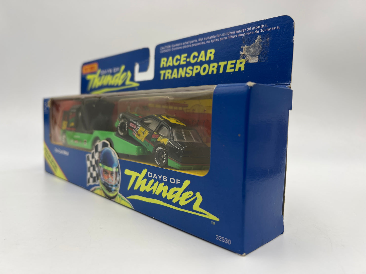 Matchbox Days Of Thunder Team Race-Car Transporter & Race Car Mello Yello/City Chevrolet Lot Of 2