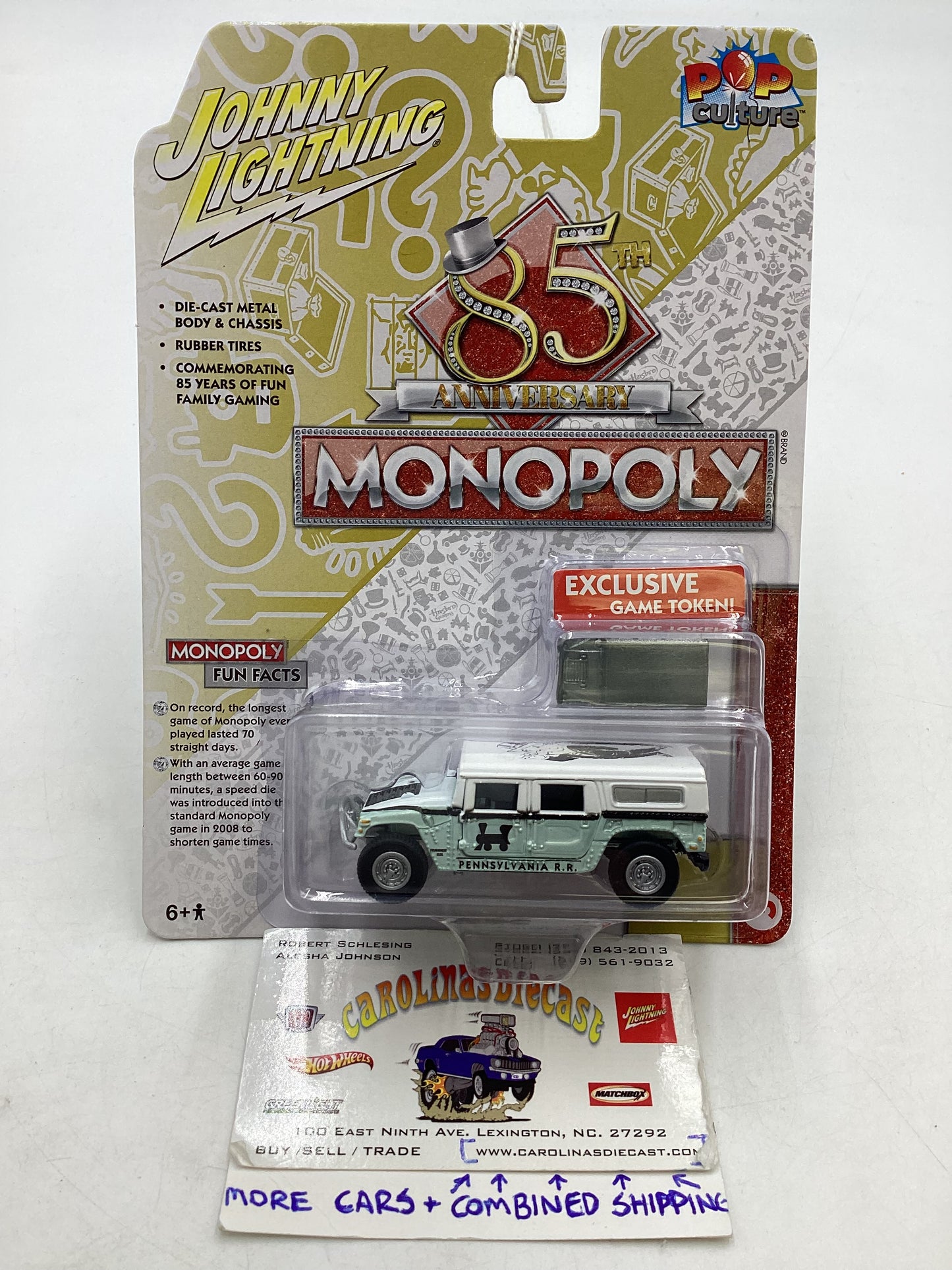 Johnny Lightning Monopoly 85th Anniversary 2004 Hummer H1 228E