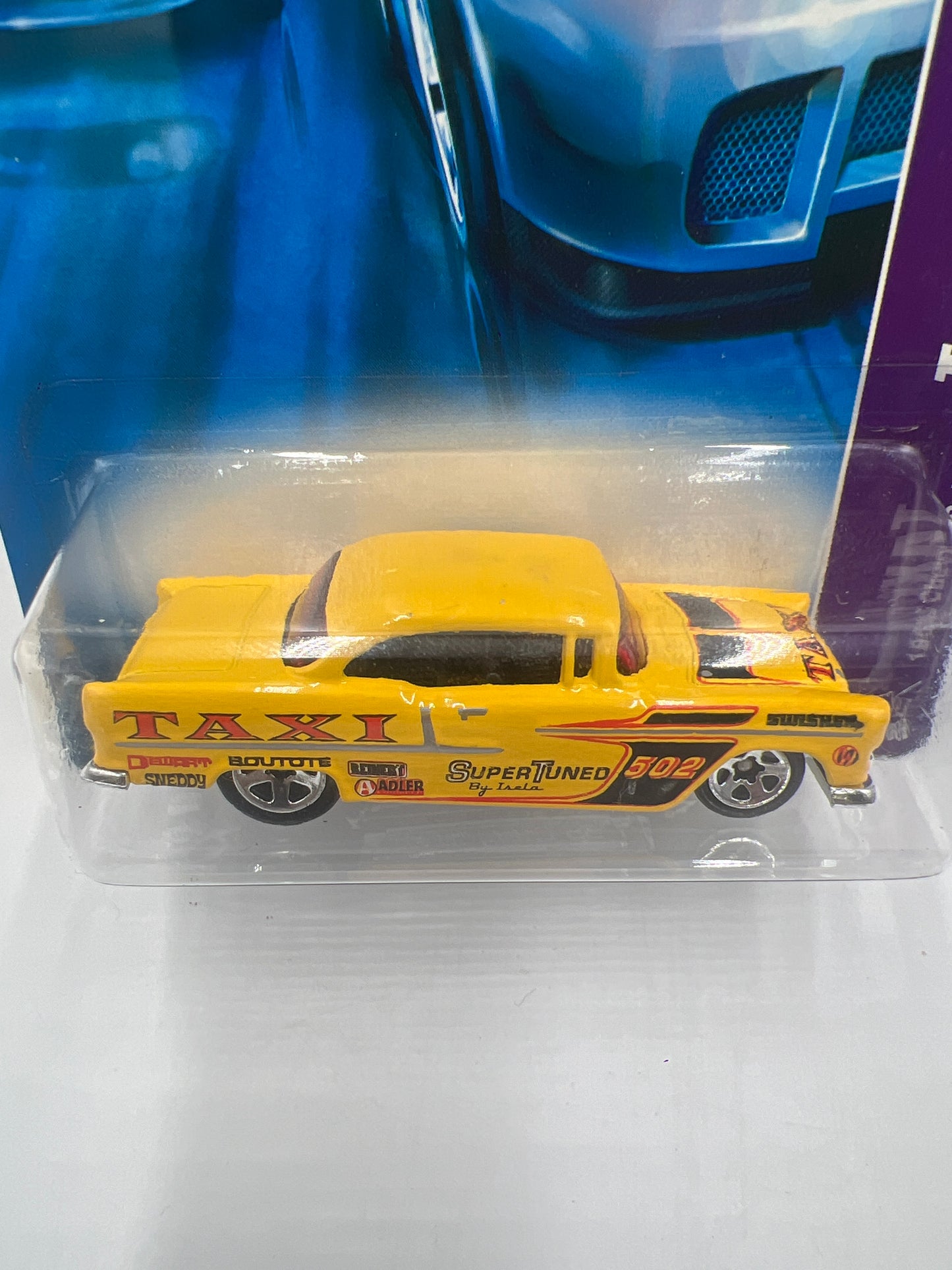 2007 Hot Wheels Taxi Rods #050 1955 Chevy Bel Air Yellow 17F