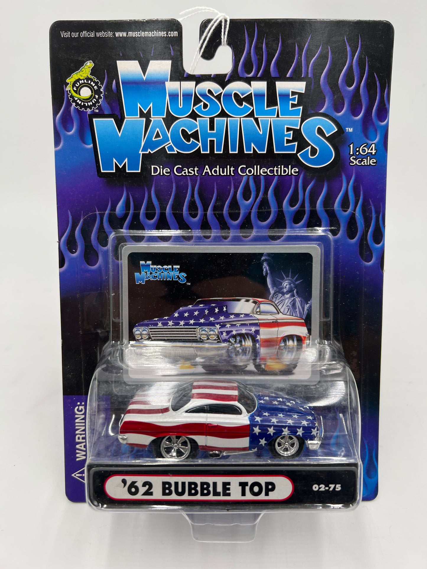 Muscle Machines 62 Bubble Top American Flag 02-75 222D