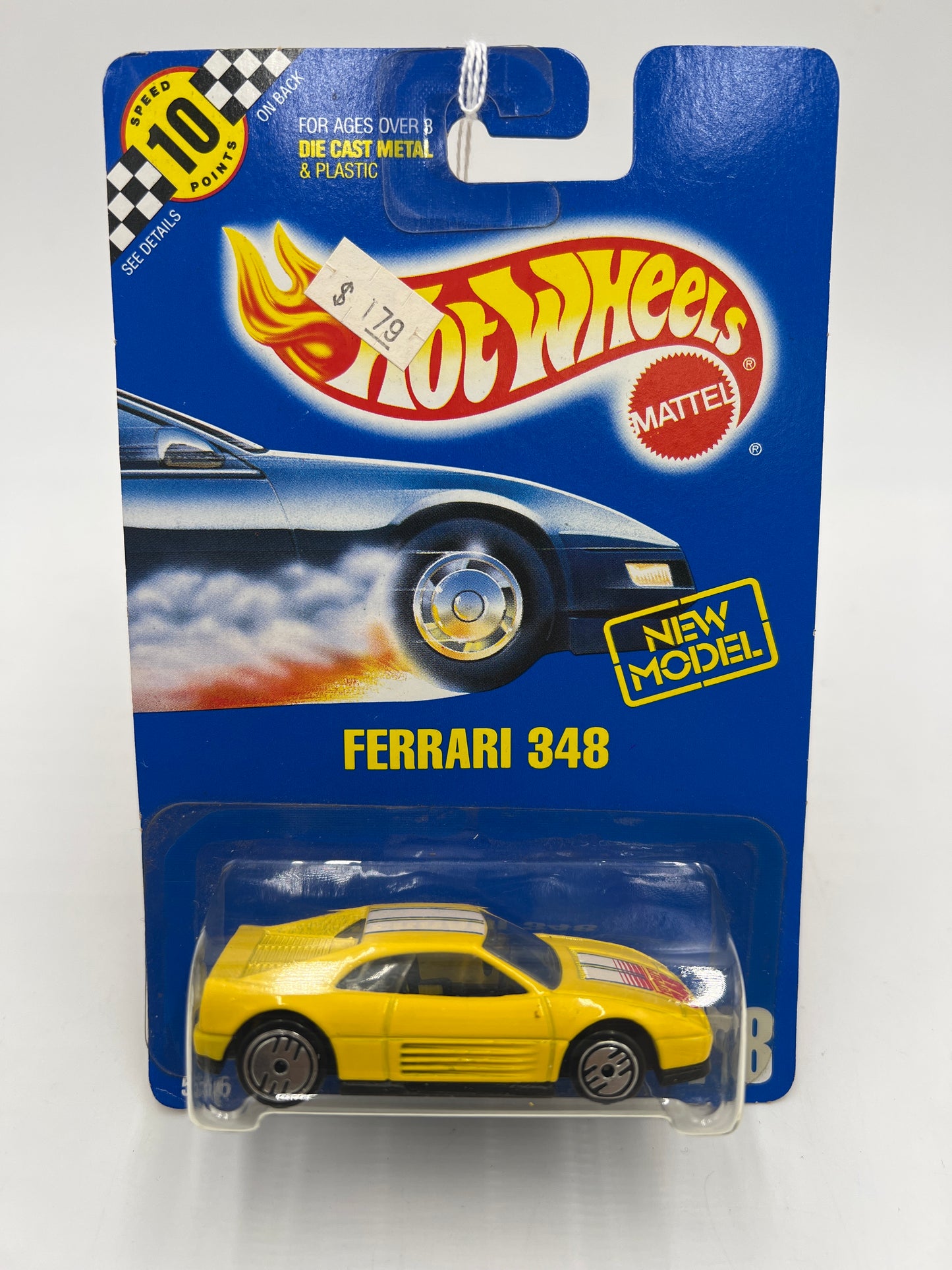 1991 Hot Wheels #118 Ferrari 348 Yellow