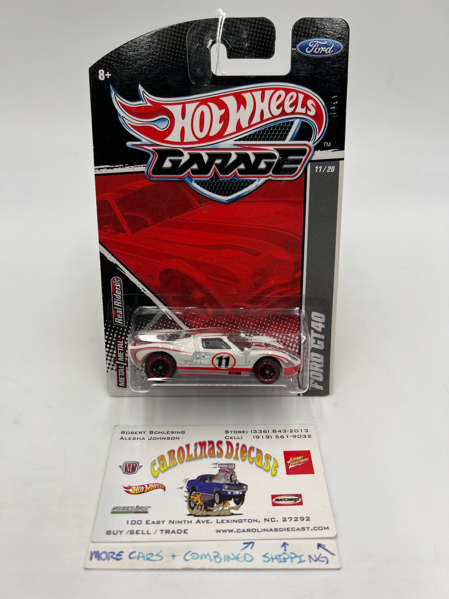 Hot Wheels Premium Garage Ford Series #11 Ford GT40 White
