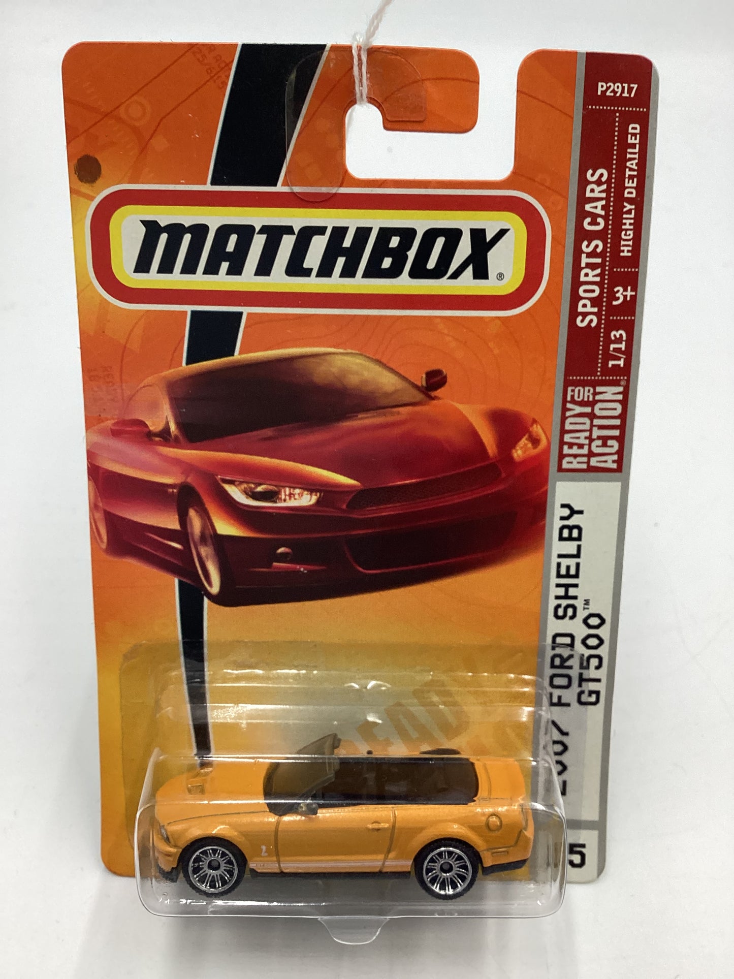 Matchbox Sports Cars #15 2007 Shelby GT500 Yellow 19D