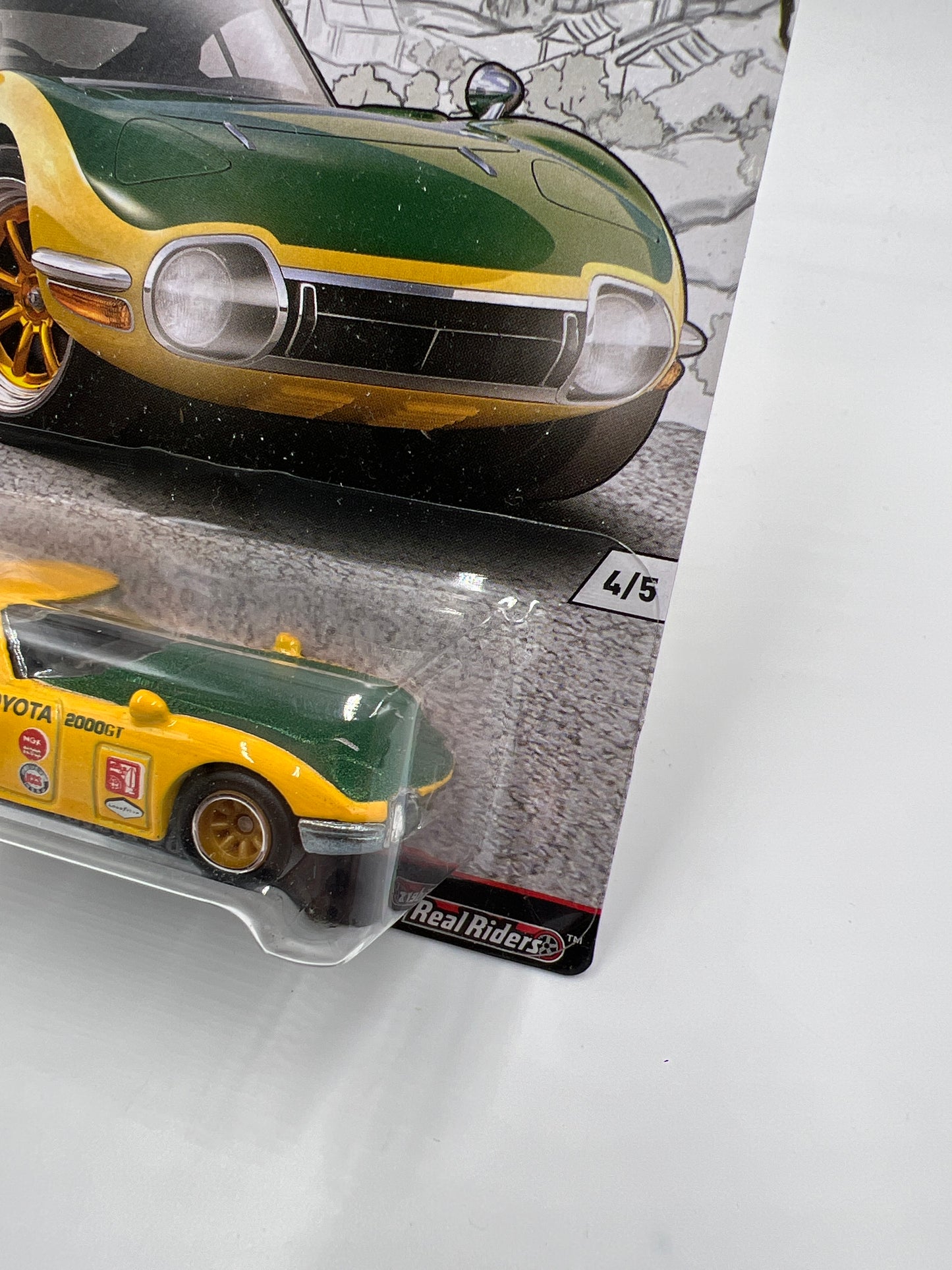 Hot Wheels Car Culture Japan Historics 1 #4 Toyota 2000 GT Yellow/Green W/Protector