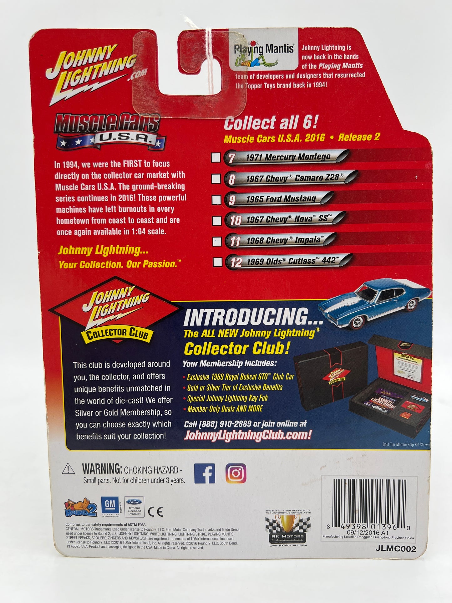 Johnny Lightning Muscle Cars USA #7 Release 2 Version D 1/1836 1971 Mercury Montego Red 220C