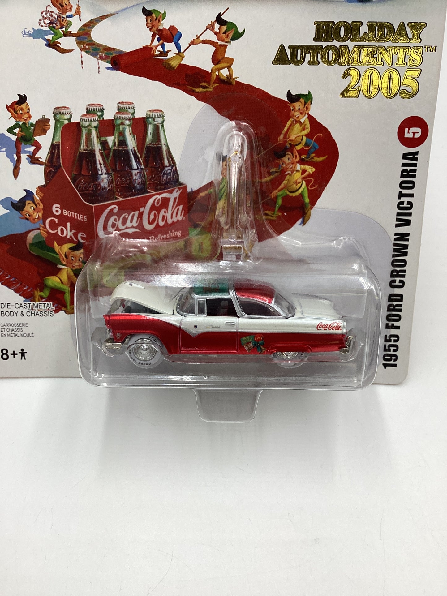 2005 Johnny lightning Holiday Automents #5 1995 Ford Crown Victoria White Lightning Chase