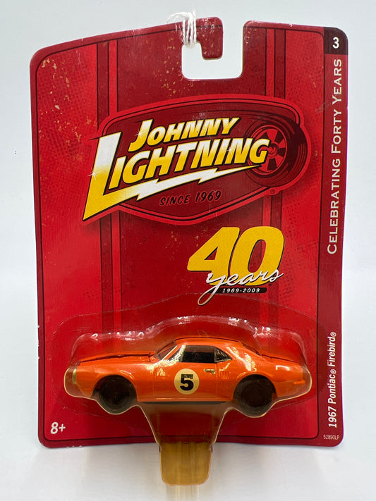 Johnny Lightning Small Card 1967 Pontiac Firebird Orange