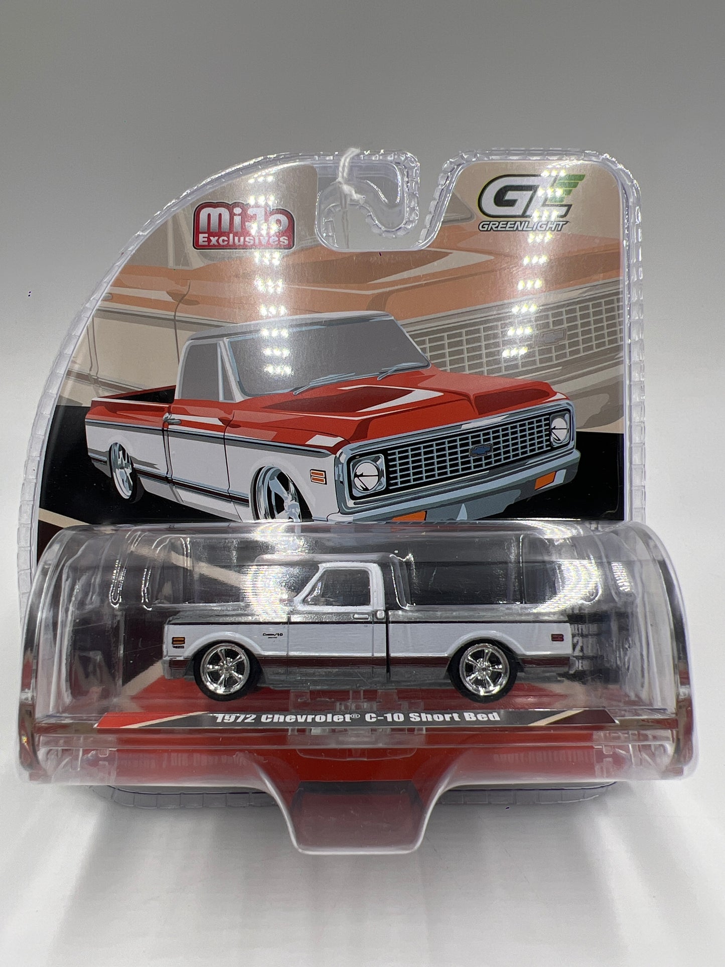 Greenlight Mijo Exclusives RAW CHASE 1972 Chevrolet C10 Short Bed Orange