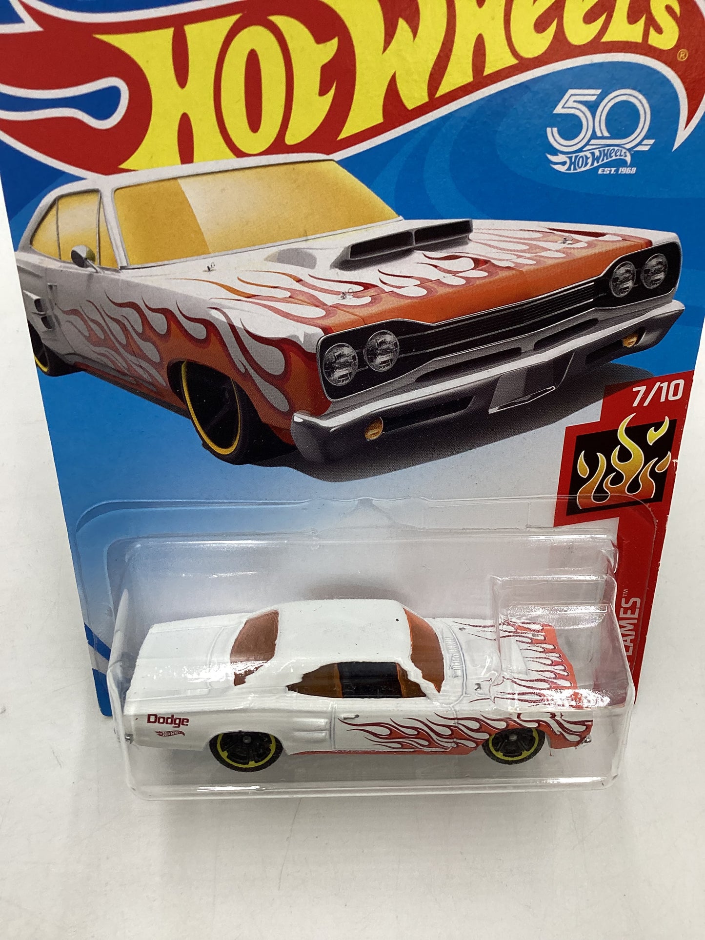 2018 Hot Wheels #086 White 69 Dodge Coronet Superbee 41A