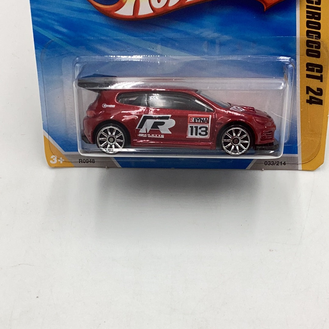 2010 Hot Wheels #120 Scirocco GT 24 Short Card international release 81B