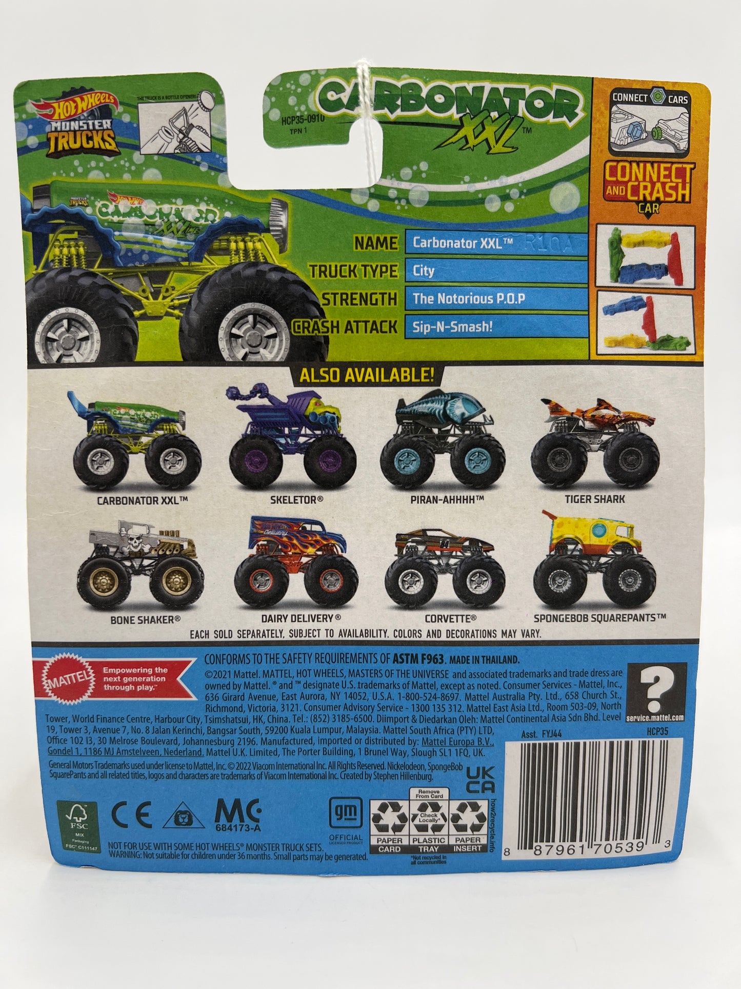 2022 Hot Wheels Monster Trucks Snack Pack #56 Carbonator XXL 135G