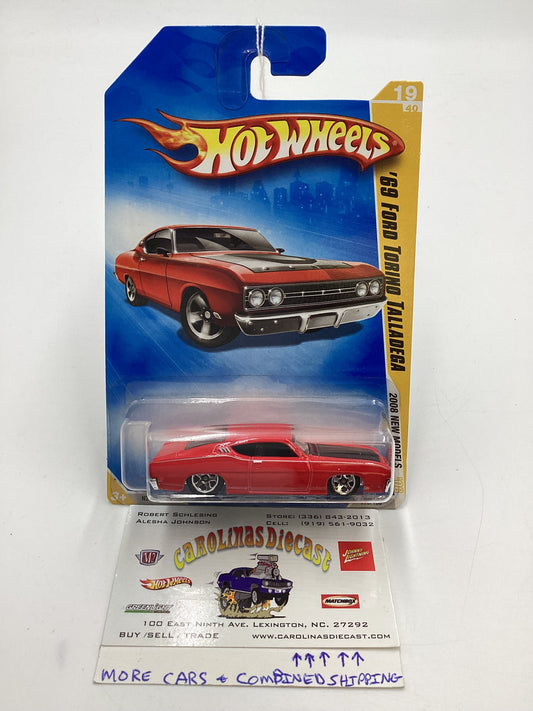 2008 Hot Wheels New Models #19 69 Ford Torino Talledega Red 27B