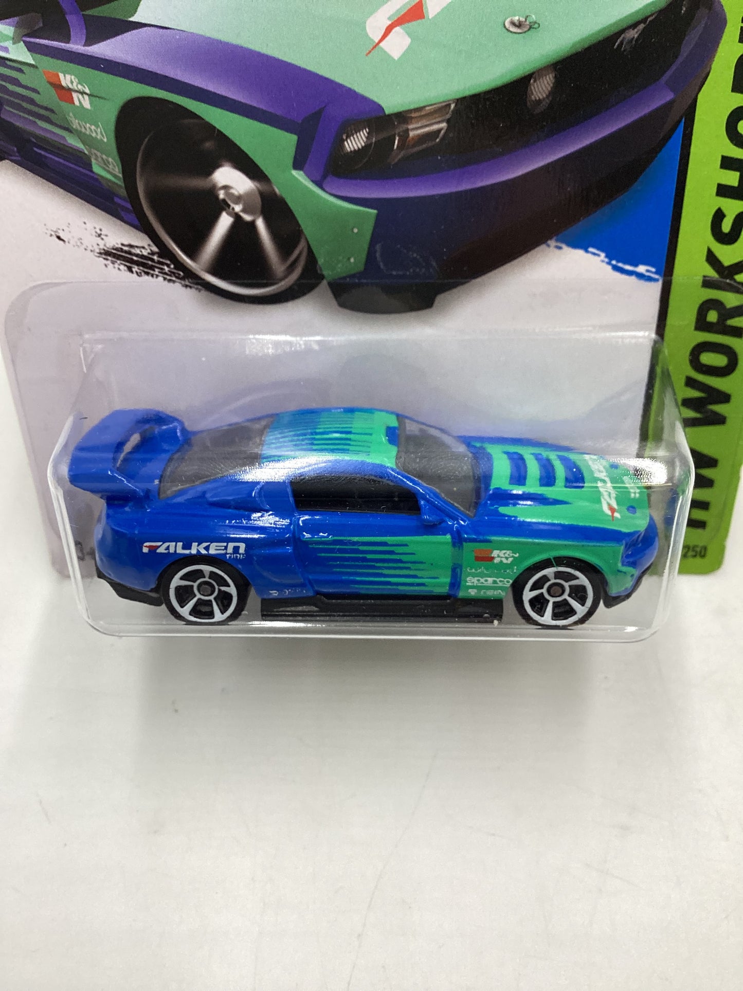 2015 Hot wheels Workshop  #240 Custom 12 Ford Mustang Falken Blue 20A