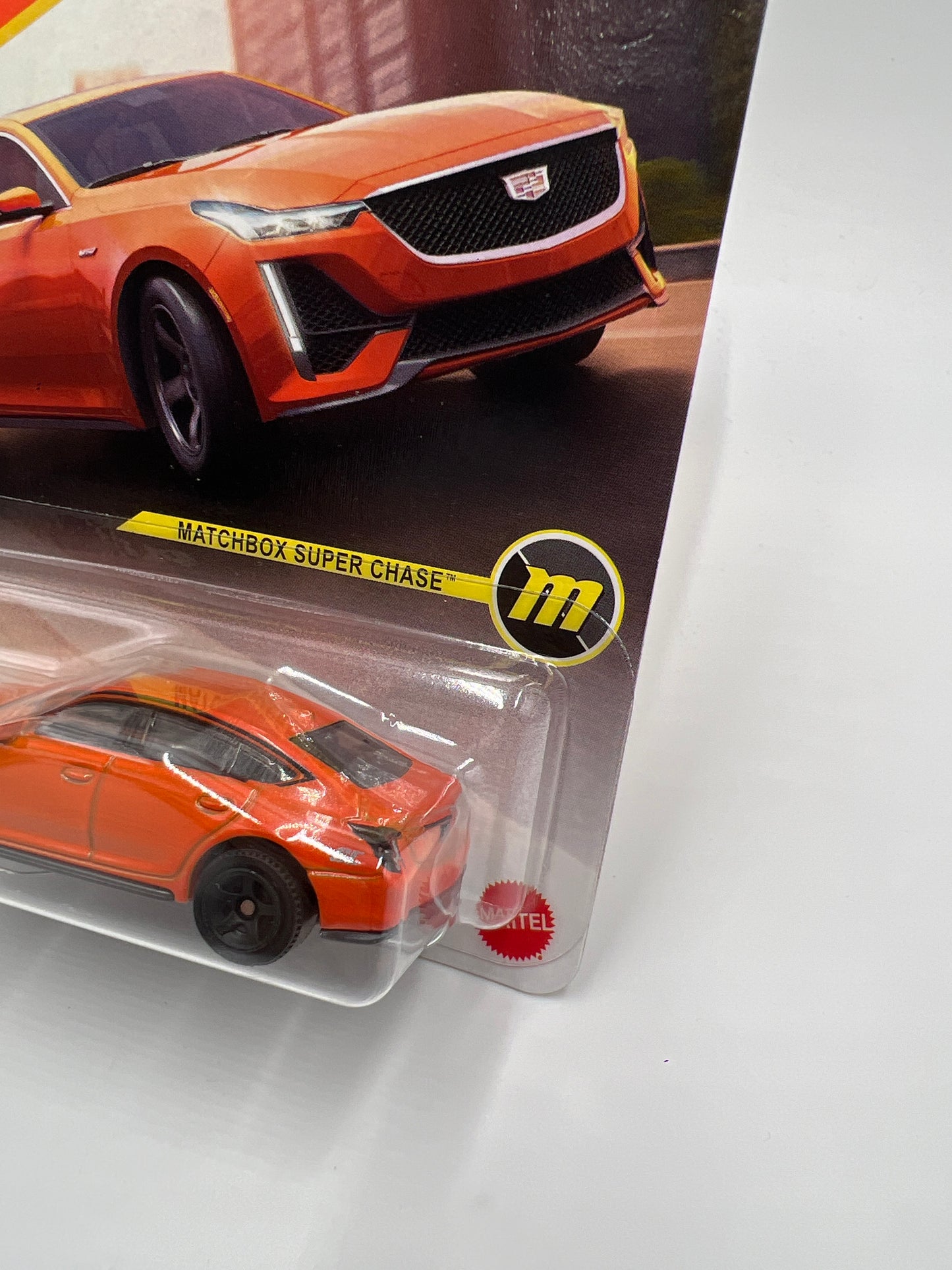 2025 Matchbox Super Chase 2021 Cadillac CT5-V Orange W/Protector Ripped J Hook See Pics SR