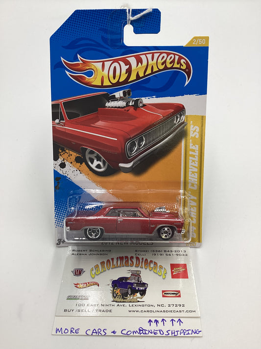 2012 Hot Wheels New Models #2 64 Chevelle SS Red 6F