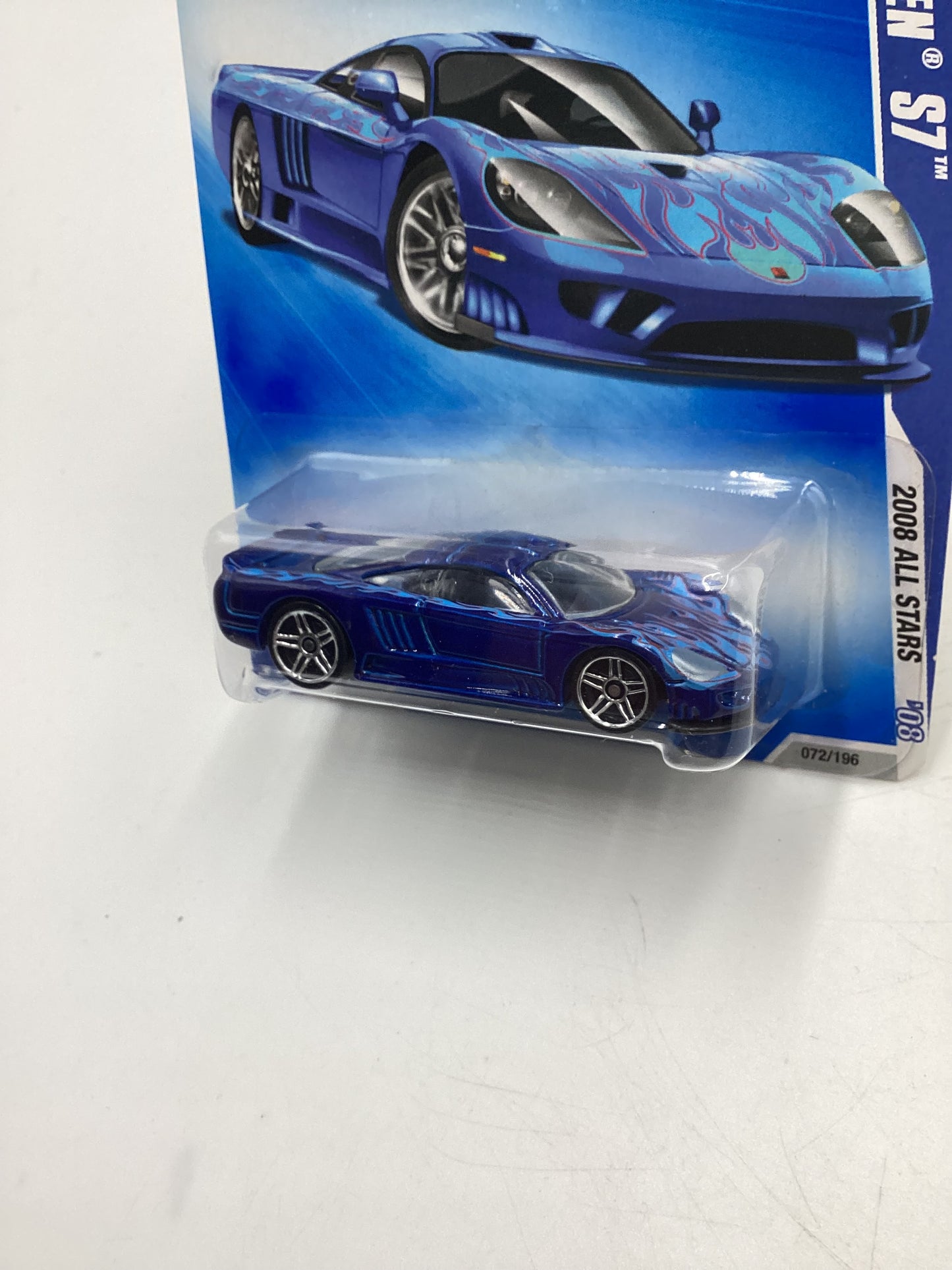 2008 Hot Wheels All Stars #72 Saleen S7 Blue 28D