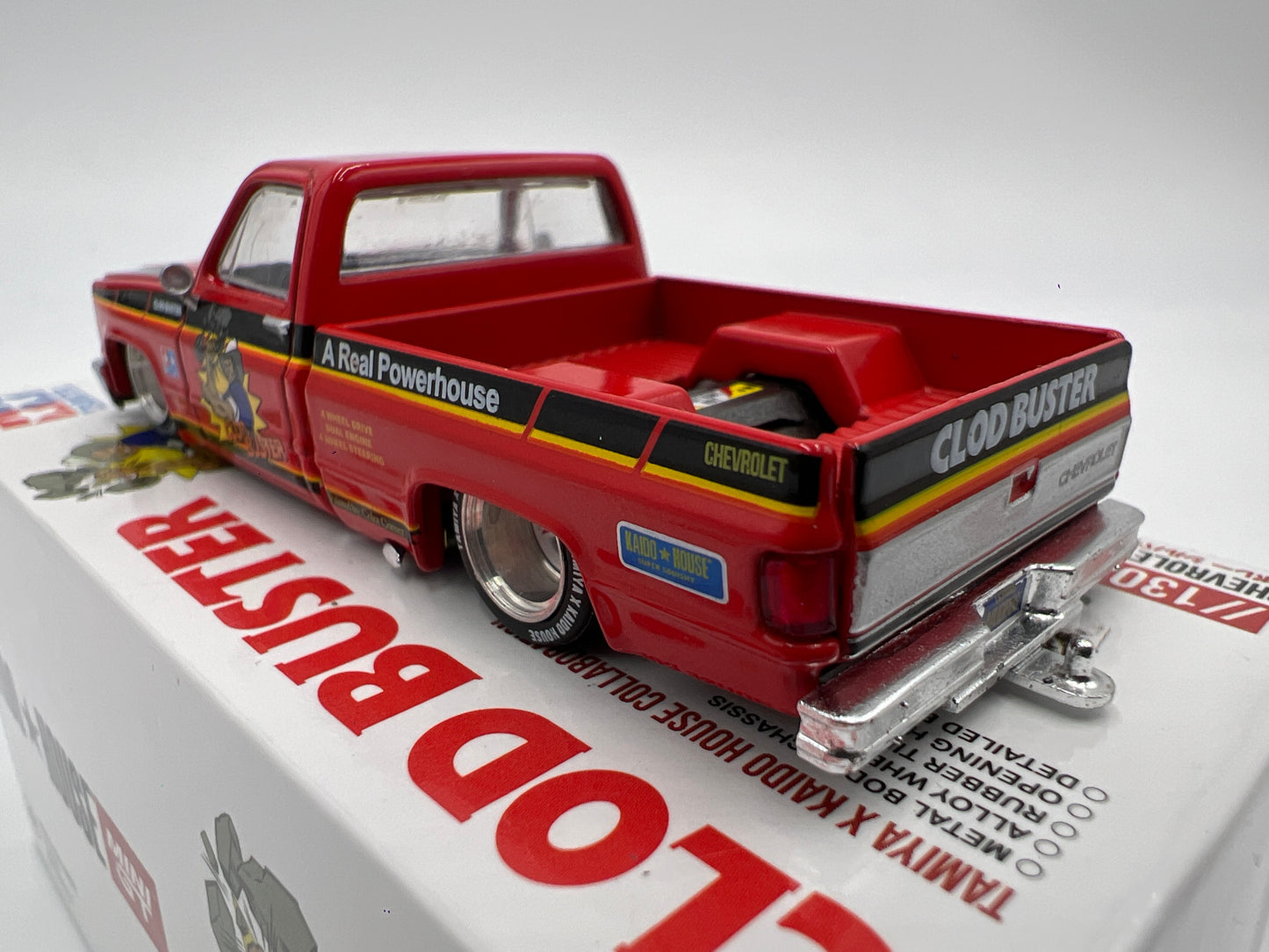 Mini GT x Kaido House #130 Chevrolet Silverado Tamiya x Kaido House Clod Buster Orange