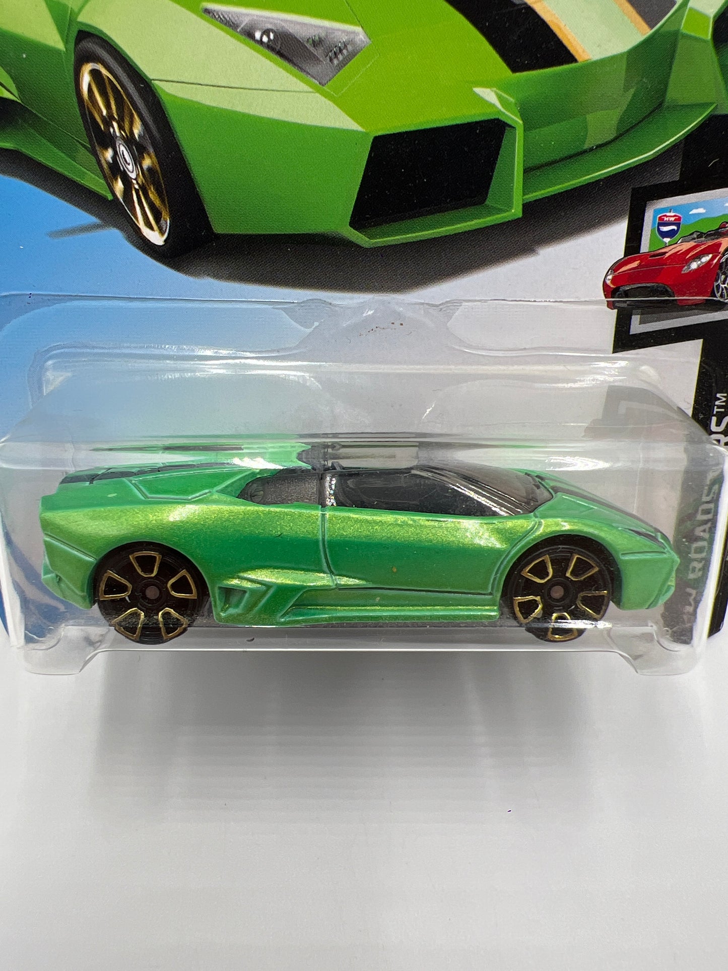 2019 Hot Wheels Roadsters #18 Lamborghini Reventon Roadster Green 101B