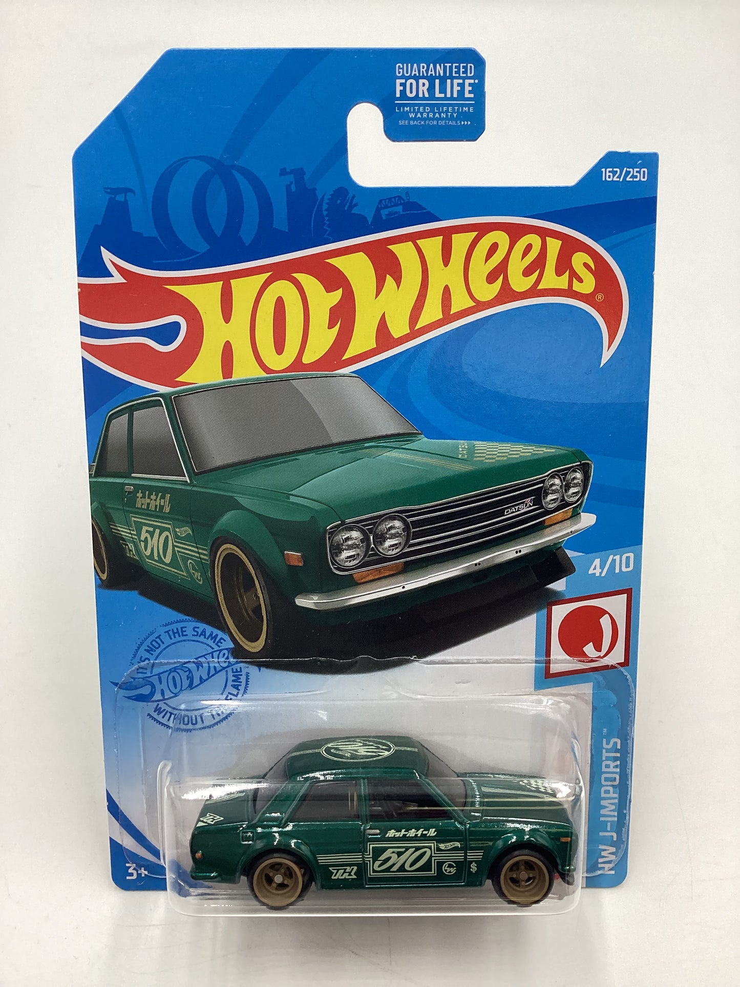 2021 Hot Wheels Super Treasure Hunt #162 71 Datsun 510 Dark Green Variation W/Protector See Pics Back Tire