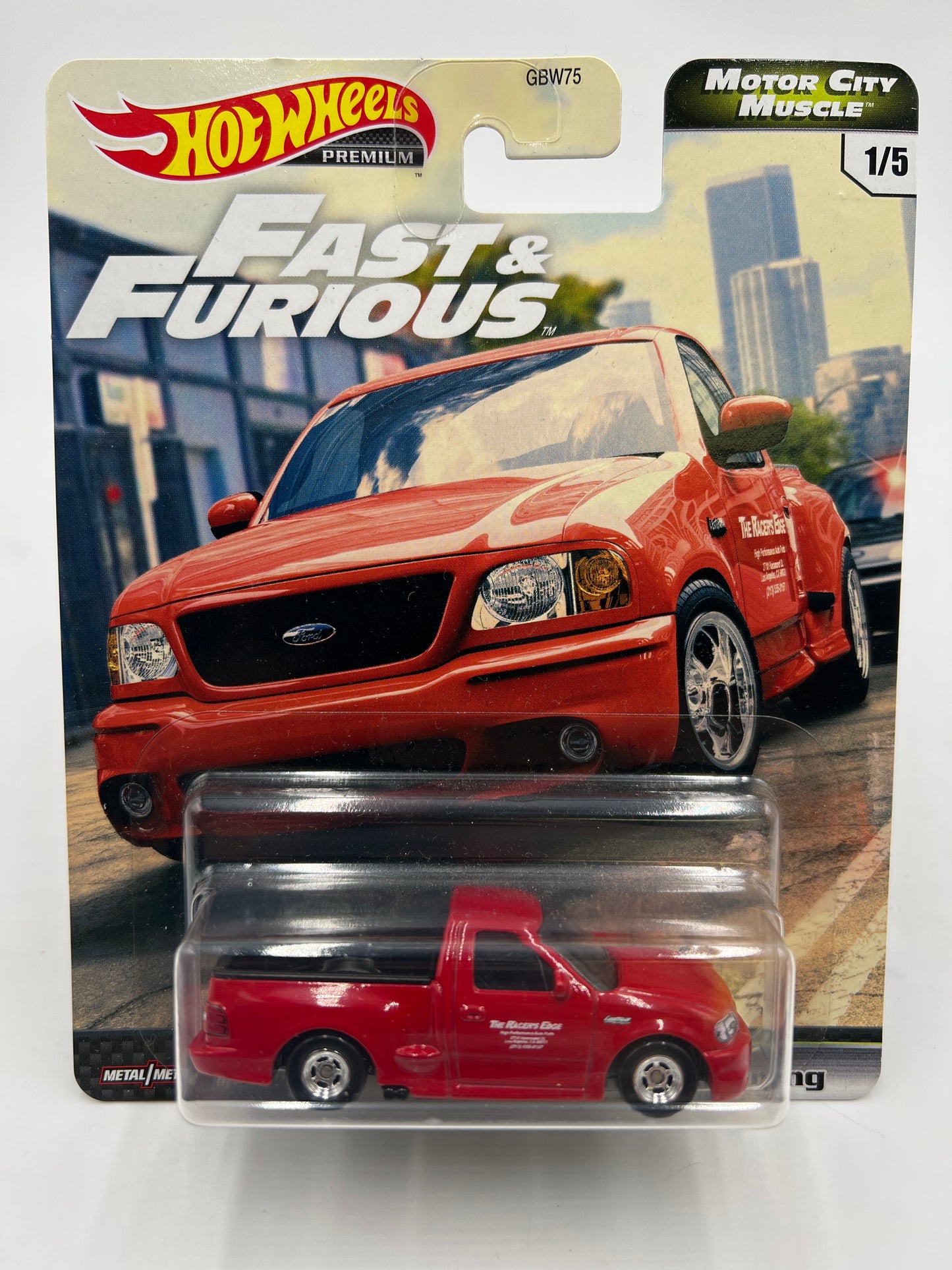 Hot Wheels Fast & Furious Motor City Muscle #1 Ford F-150 SVT Lightning Red 246D