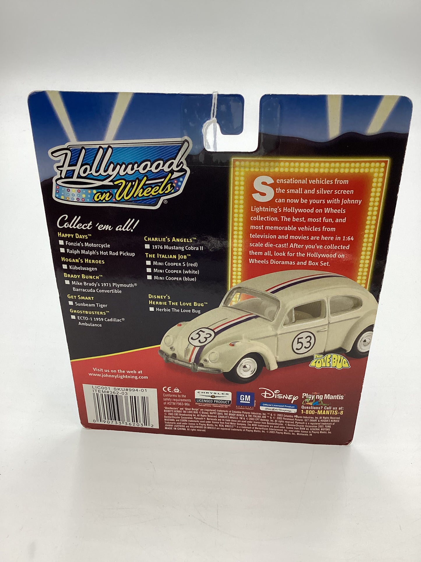 Johnny Lightning Hollywood On Wheels Happy Days Ralph Malphs Hot Rod Yellow
