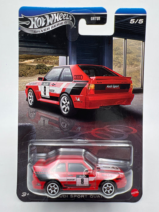 2026 Hot Wheels Silver Series Audi #5 84 Audi Sport Quattro Red Metal Bottom