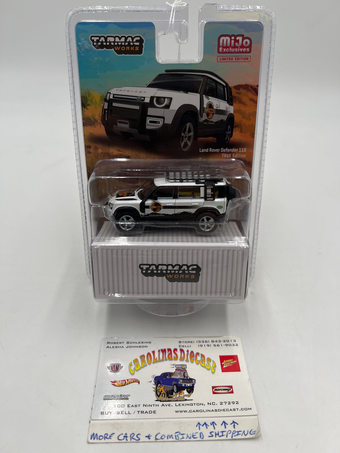 Tarmac Works x Global 64 Mijo Exclusives Limited Edition Land Rover Defender 110 Trek Edition White