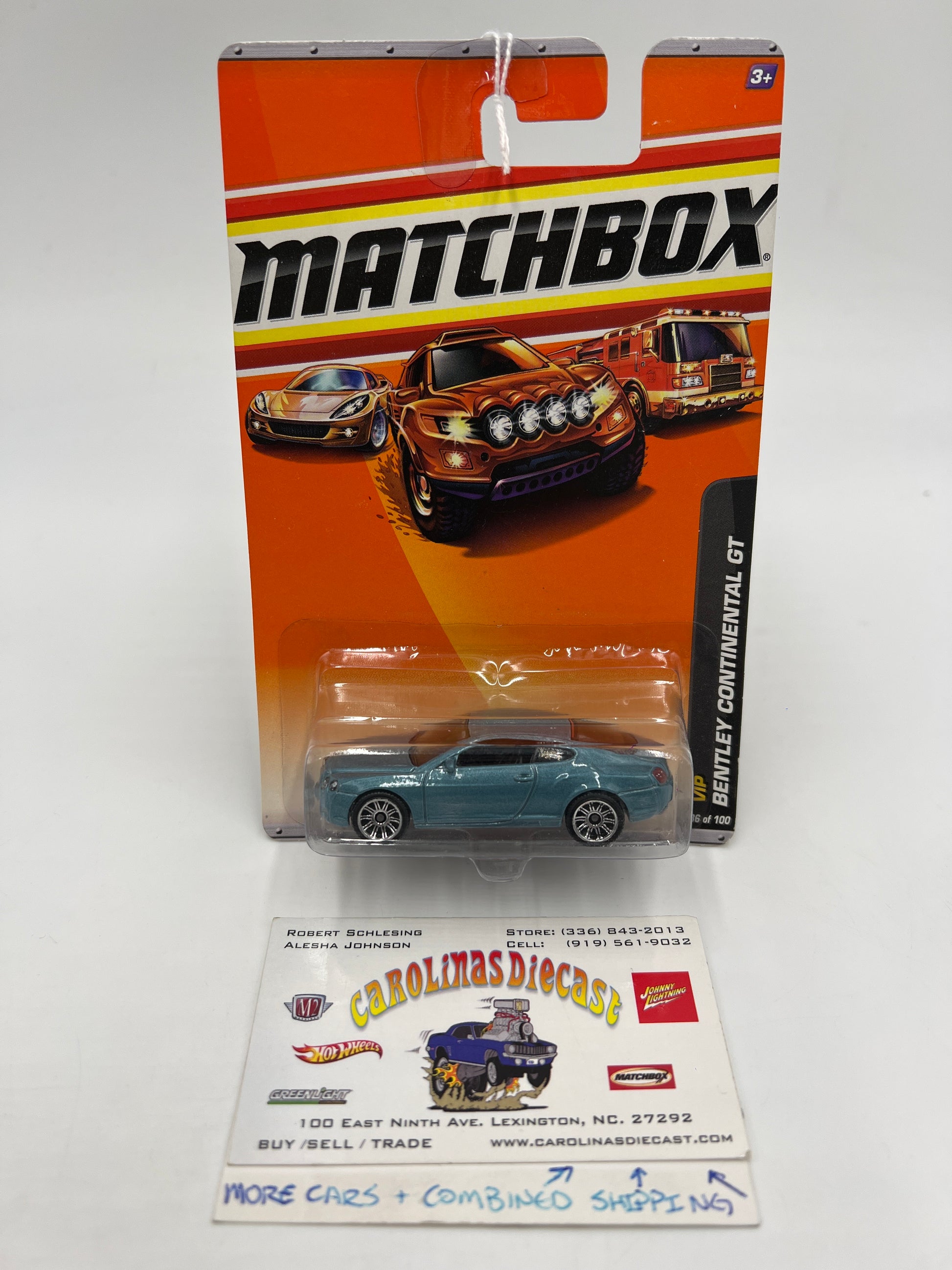 Matchbox VIP #36 Bentley Continental GT Blue – carolinasdiecast