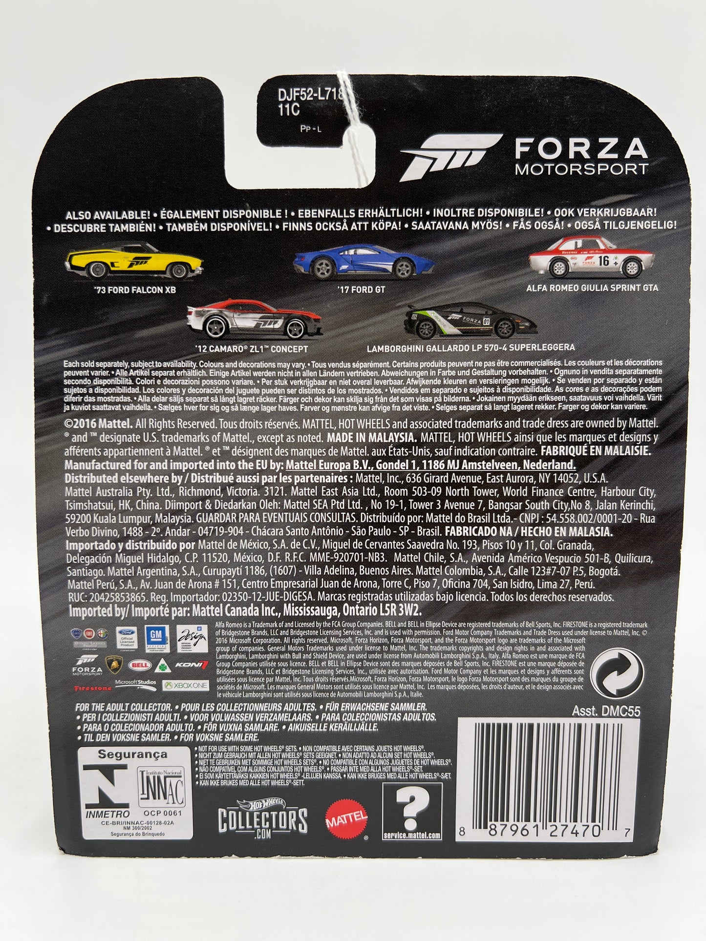 Hot Wheels Retro Entertainment Forza Motorsport #4 12 Camaro ZL1 Concept Red/Silver 241E