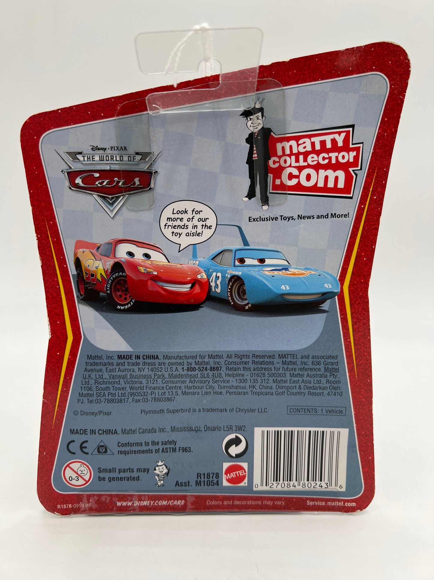 Disney Pixar The World Of Cars Rubber Tires Bumper Save No 90 140H