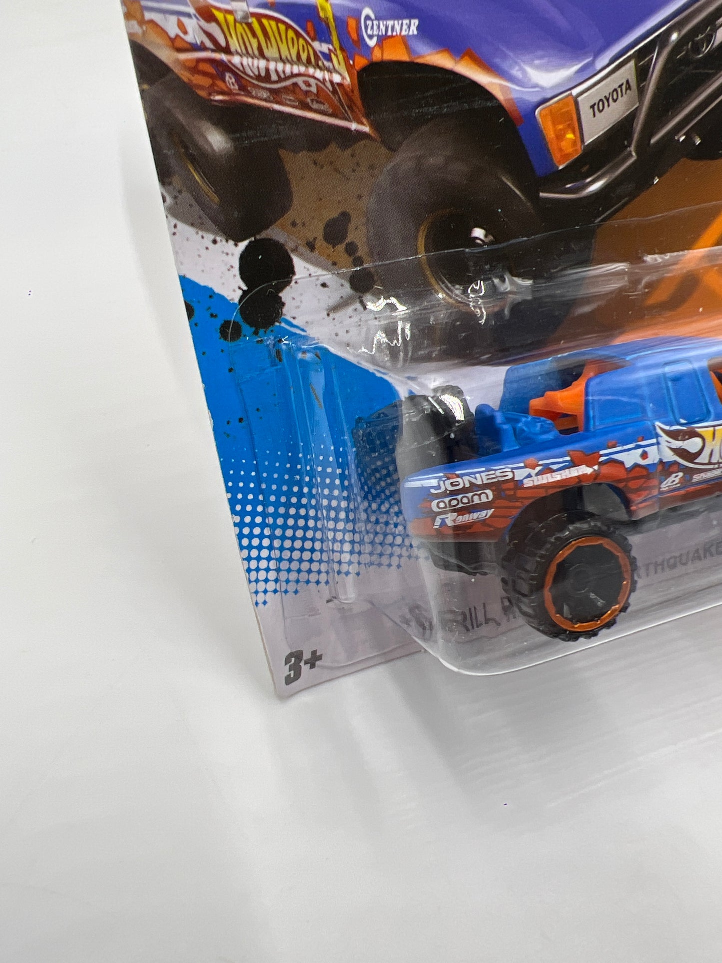 2012 Hot Wheels Thrill Racers Earthquake #222 Toyota Off Road Truck Blue 94E