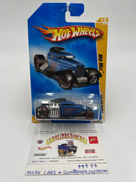 2009 Hot Wheels New Models #12 Mid Mill Satin Blue AA9