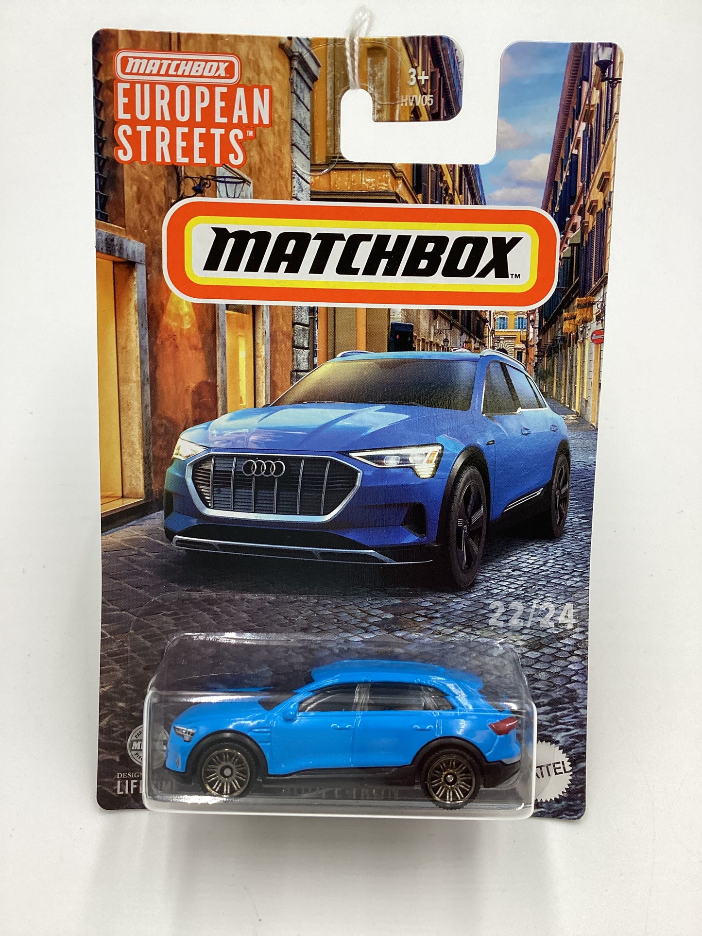 2024 Matchbox European Streets #22 Audi E-Tron Light Blue 165F