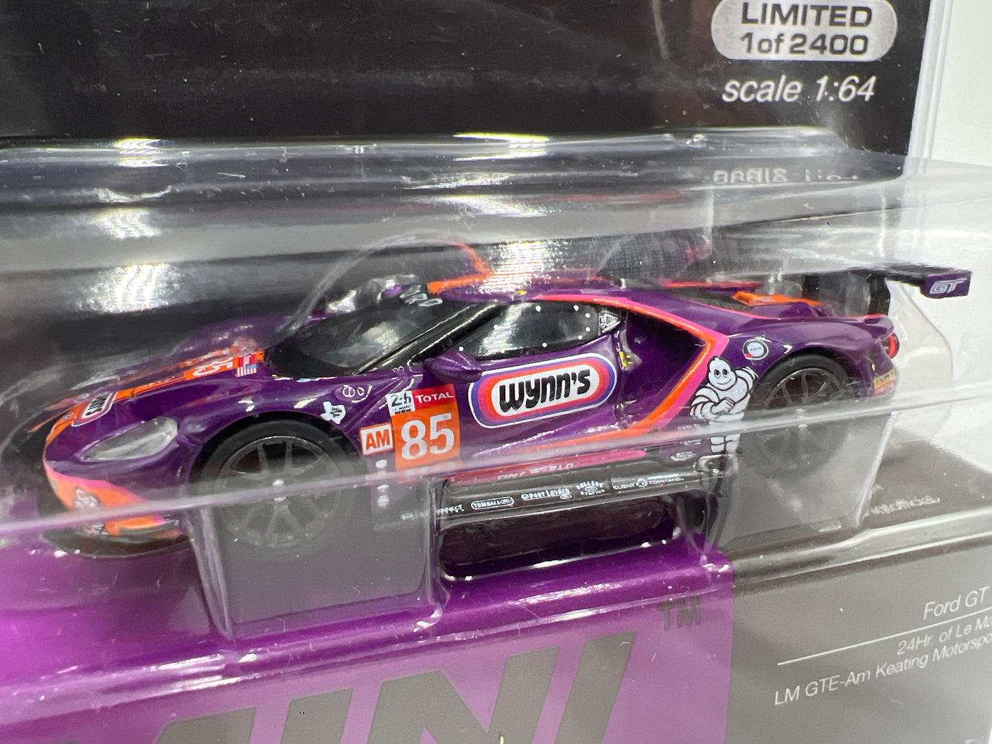 Mini GT Mijo Exclusives #438 Ford GT #85 Wynns Le Mans Purple