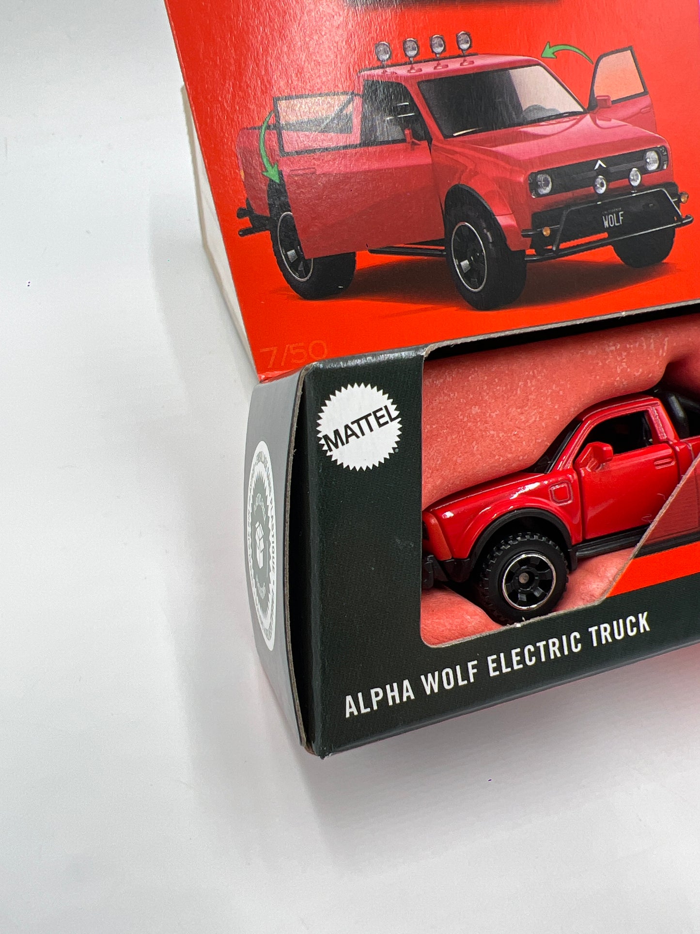 2025 Matchbox Moving Parts #7 Alpha Wolf Electric Truck Red 163F