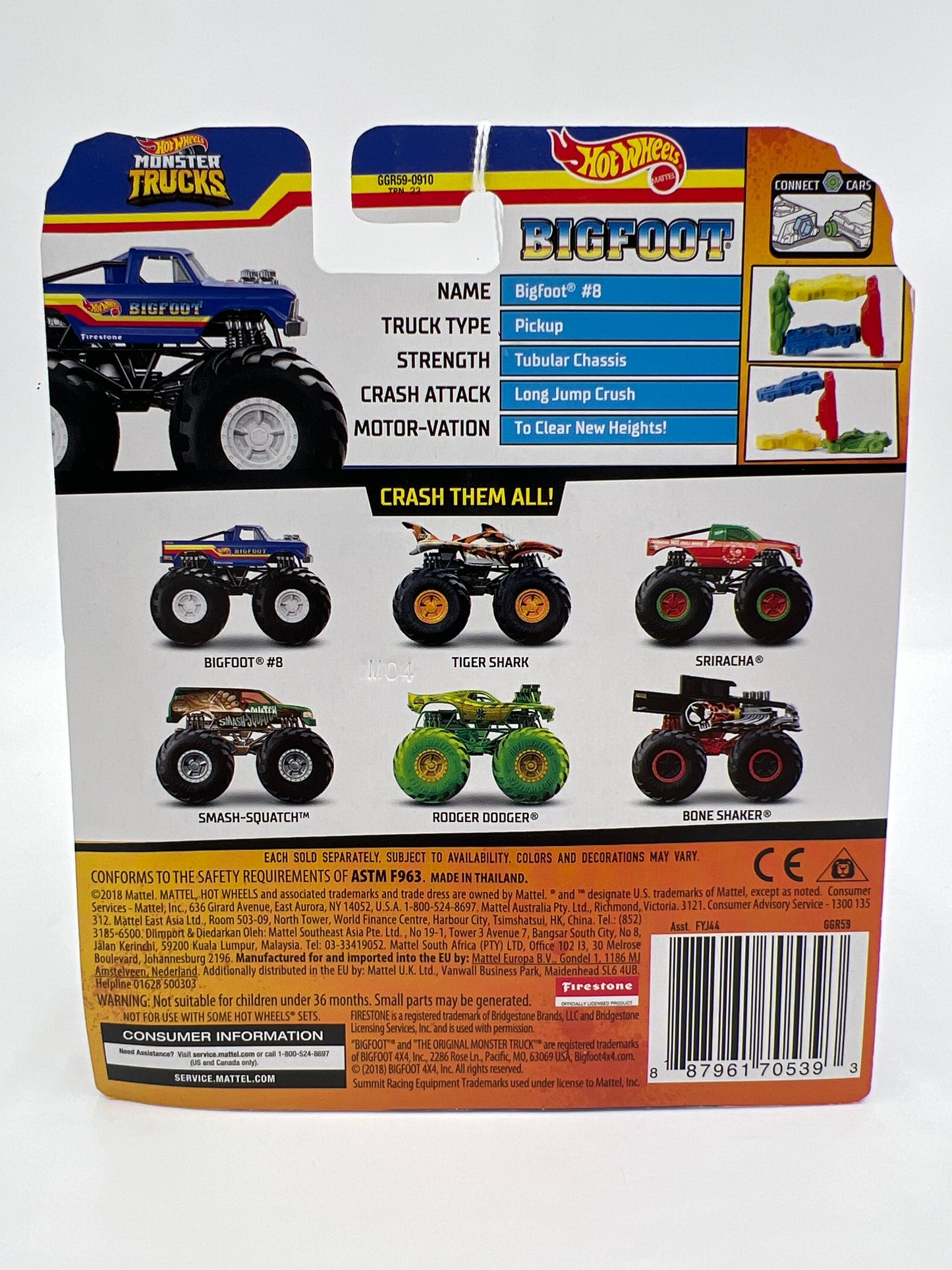 2019 Hot Wheels Monster Trucks Bigfoot 125F
